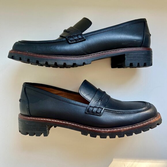 Madewell The Corinne Lug Sole Leather Loafers in Black | Size 7.5 - Picture 3 of 9